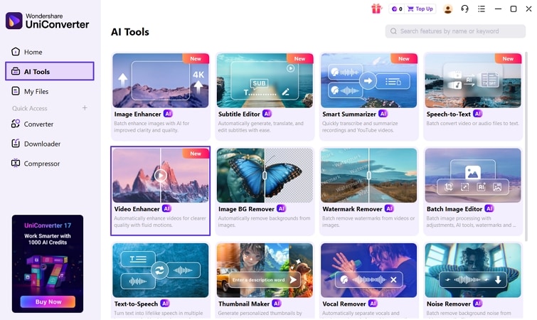 open ai video enhancer tool uniconverter