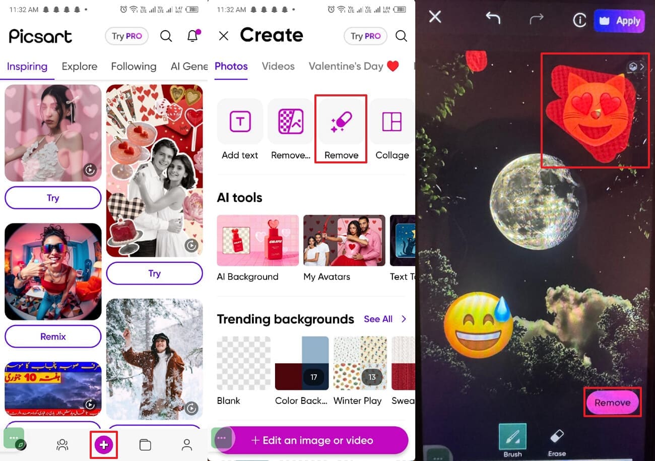 access remove feature to nullify the stickers