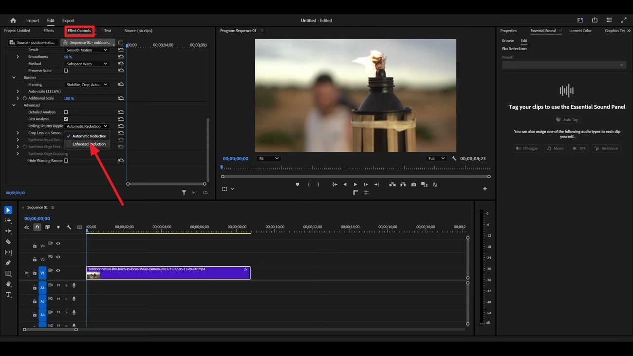 apply enhanced reduction save video