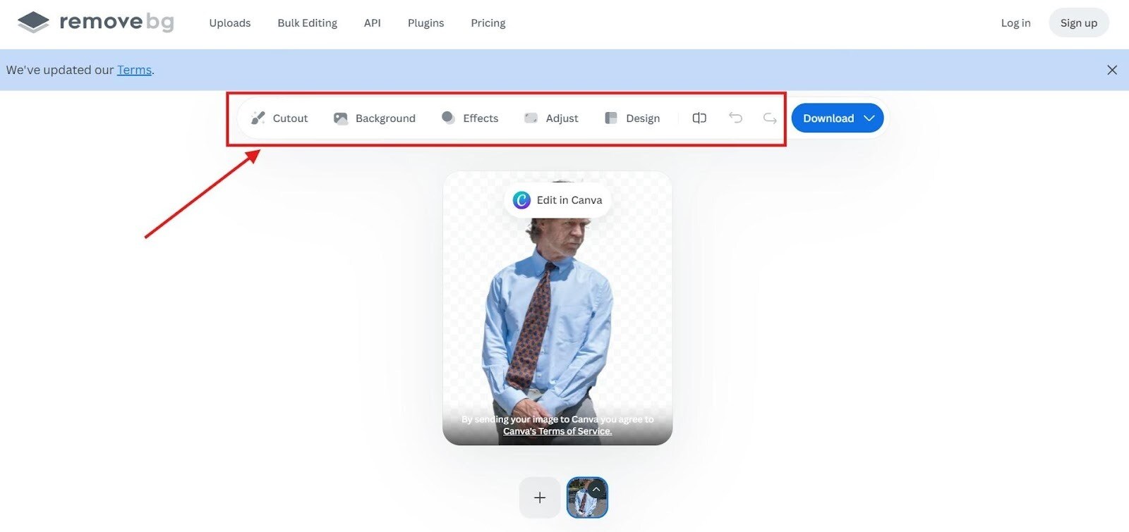 remove bg choose the tool