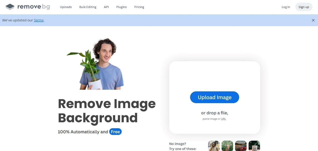 remove bg homepage