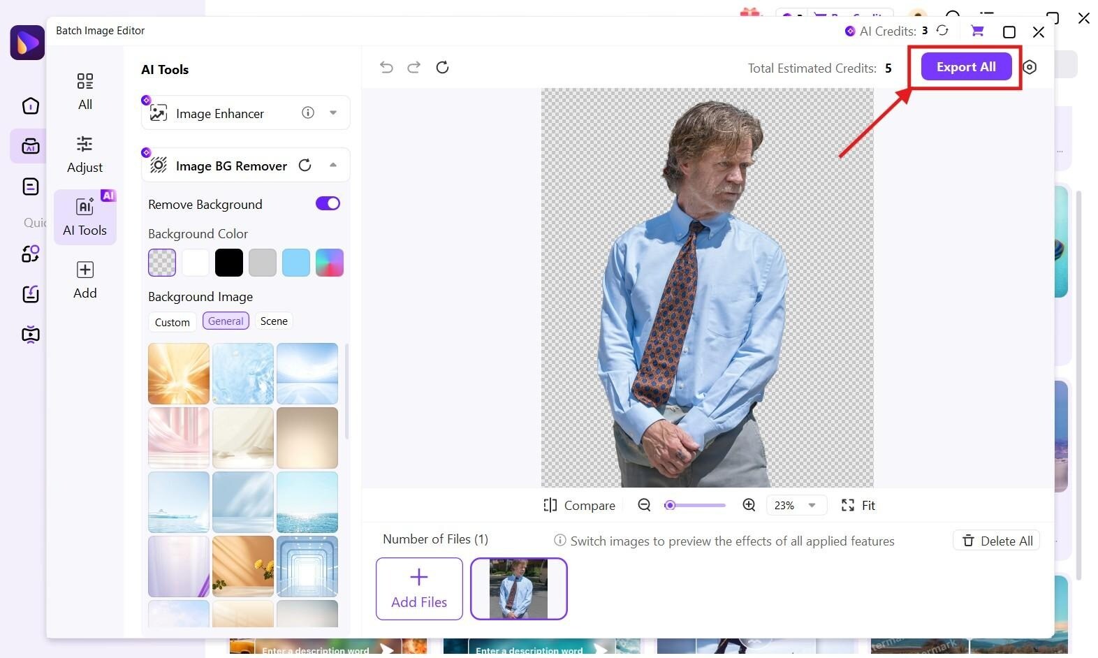 wondershare uniconverter export all