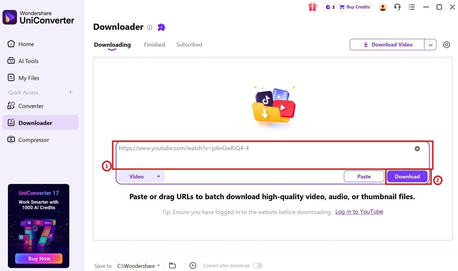 paste links to download