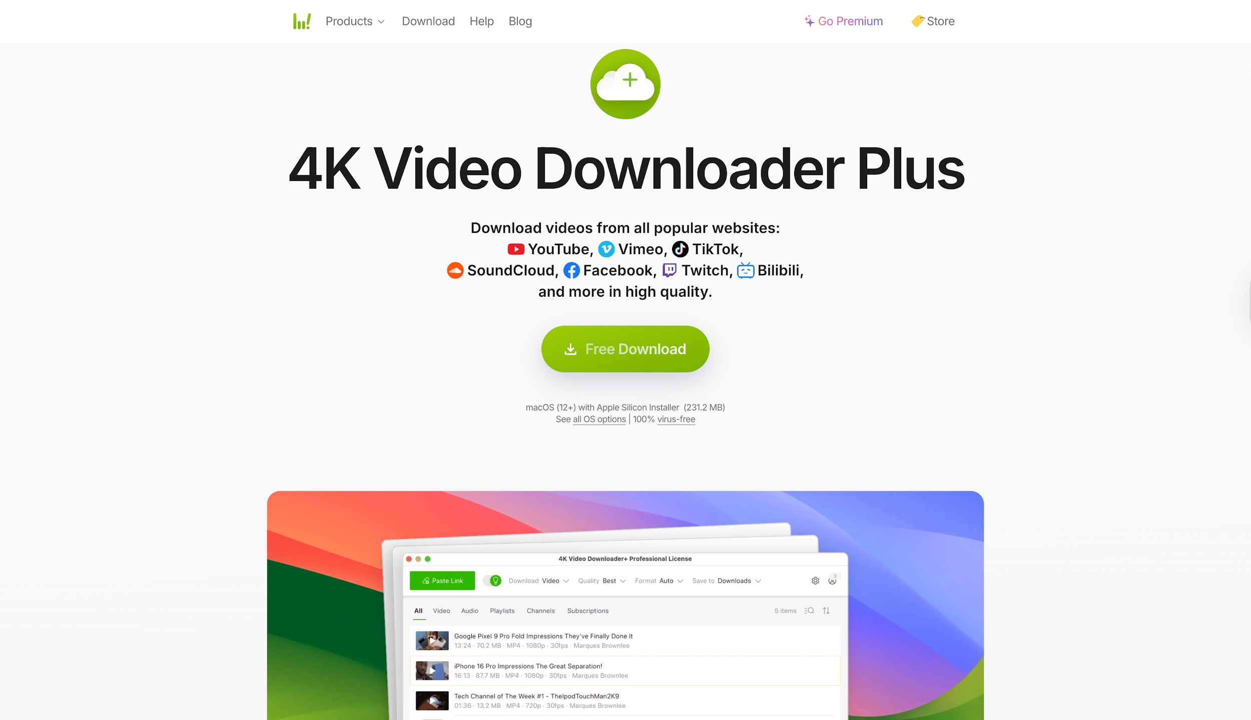 4k video downloader plus interface