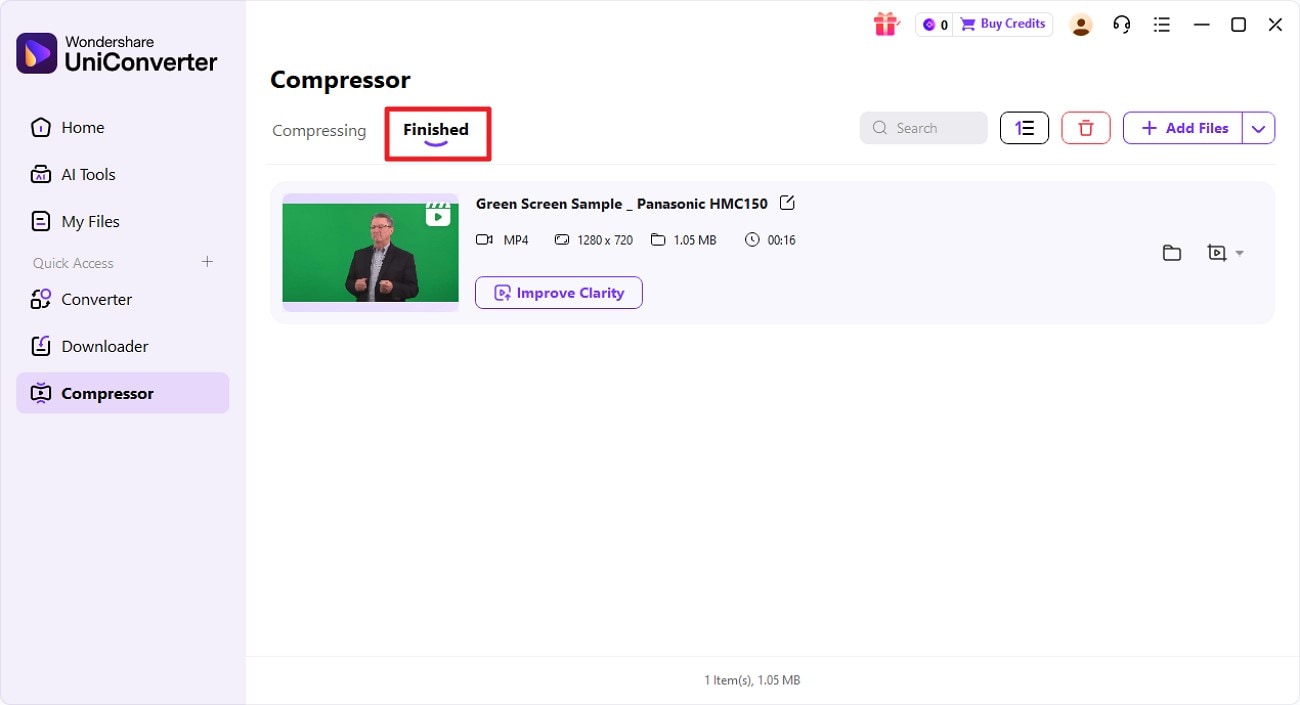 access compressed video within tool