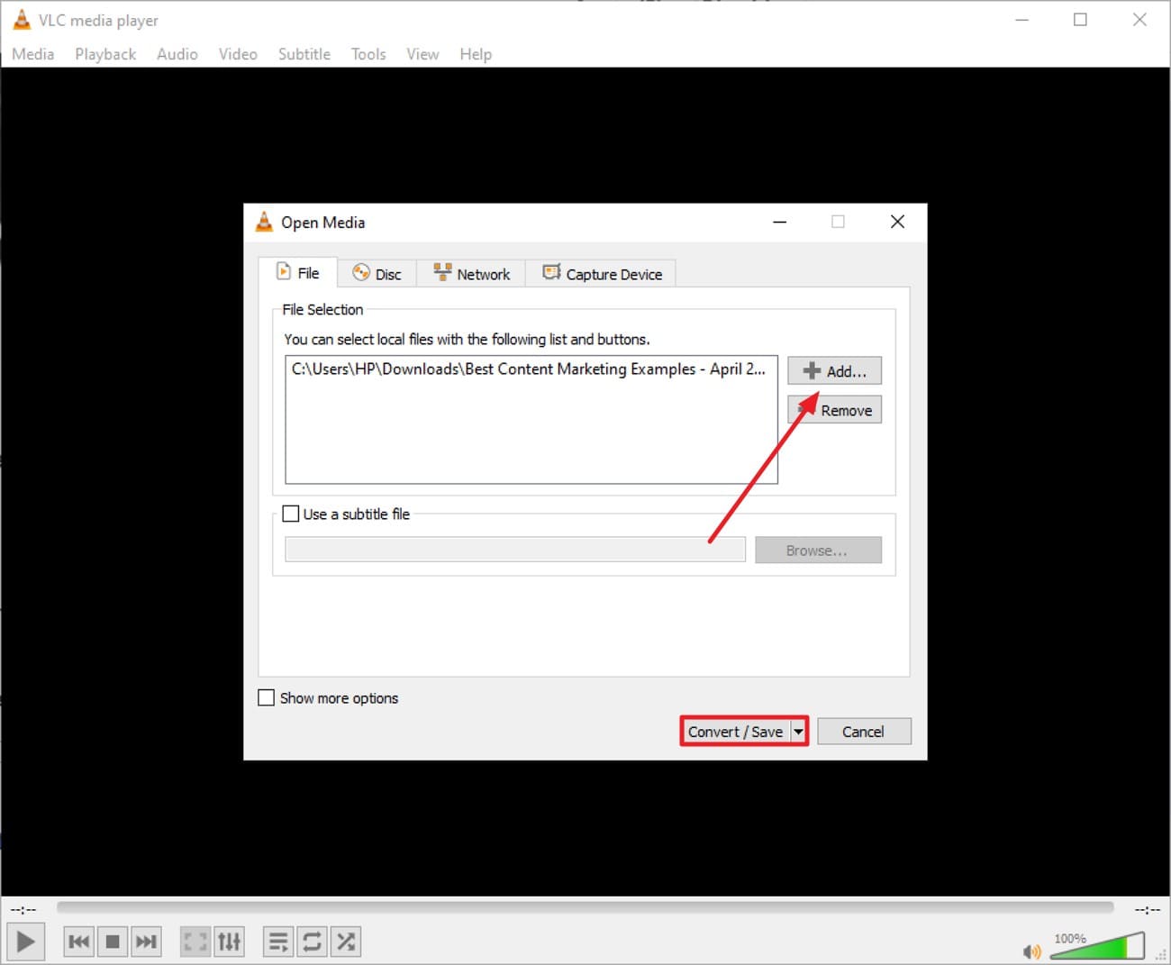 add video press convert