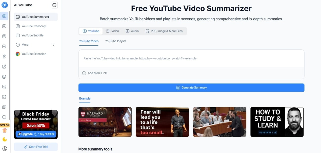 notegpt youtube video summarizer