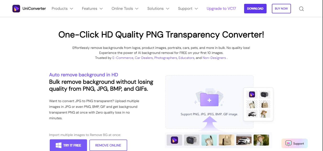 uniconverter background remover