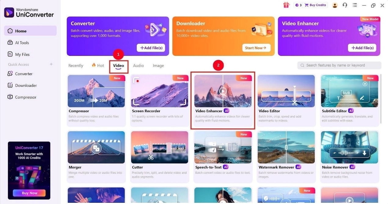 améliorateur vidéo UniConverter