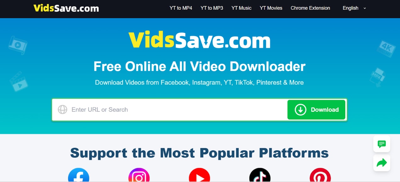 vidssave homepage