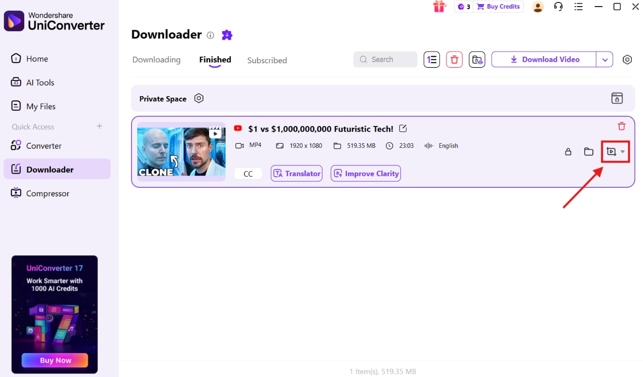convert downloaded videos