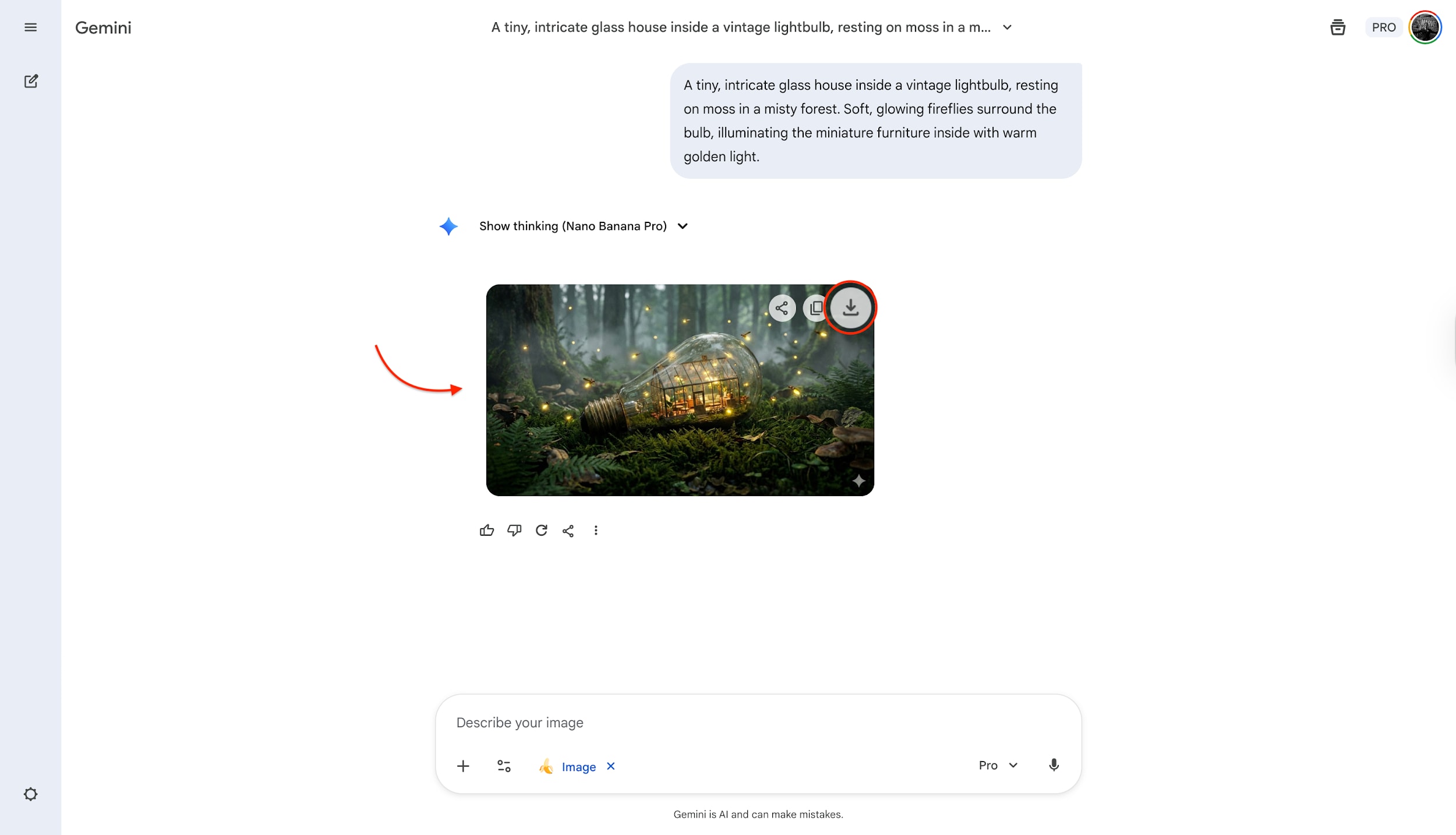 refine or download the image