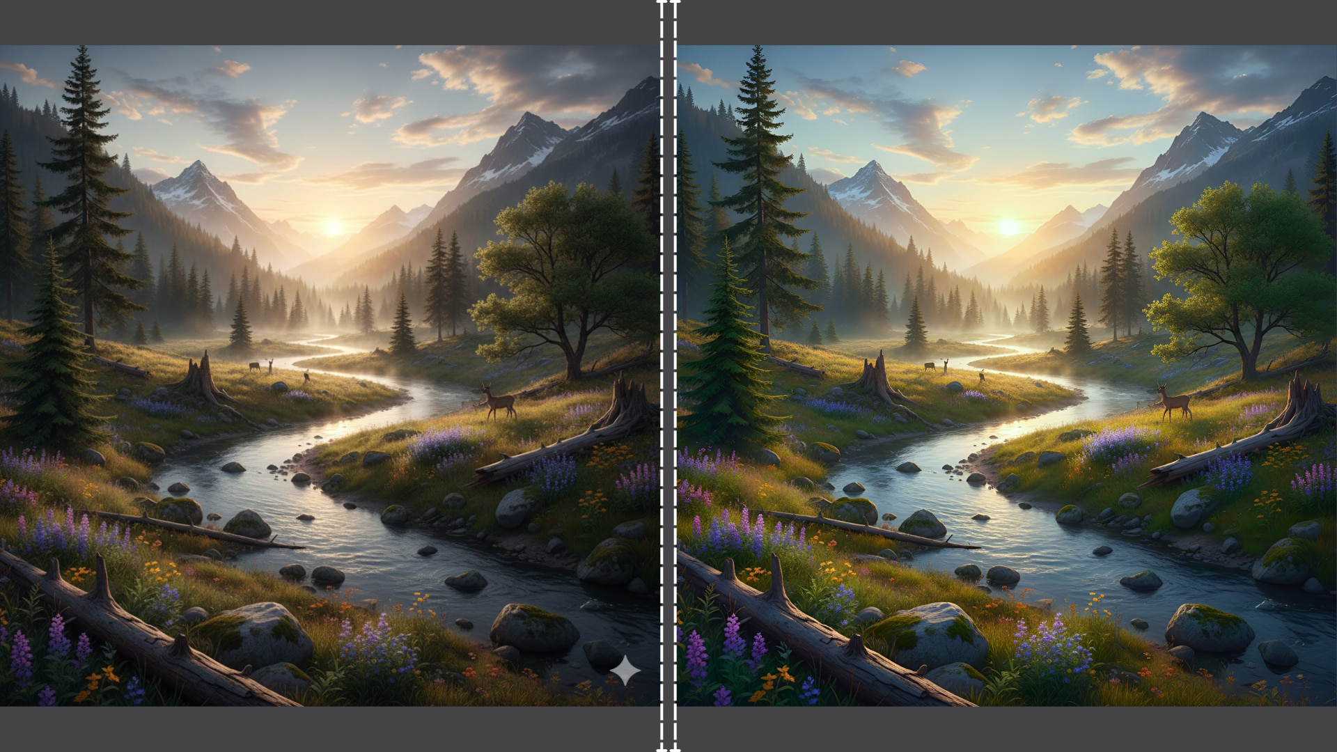 final output: before and after