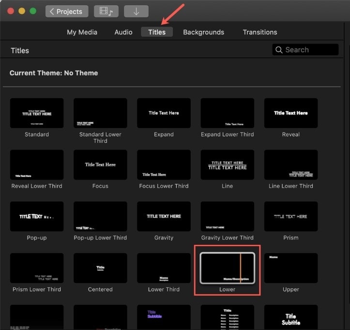 adjust titles settings