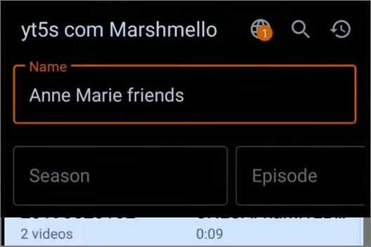 select subtitle for the video