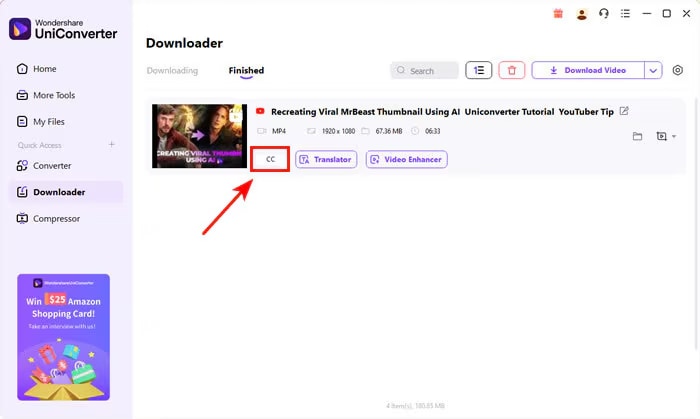 paste video url in uniconverter