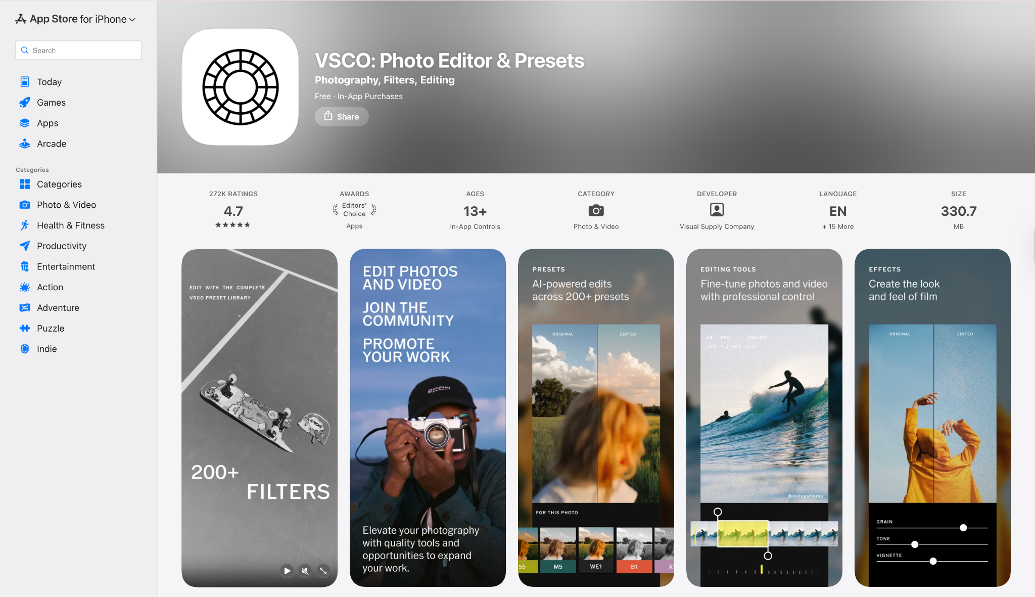vsco color correction app