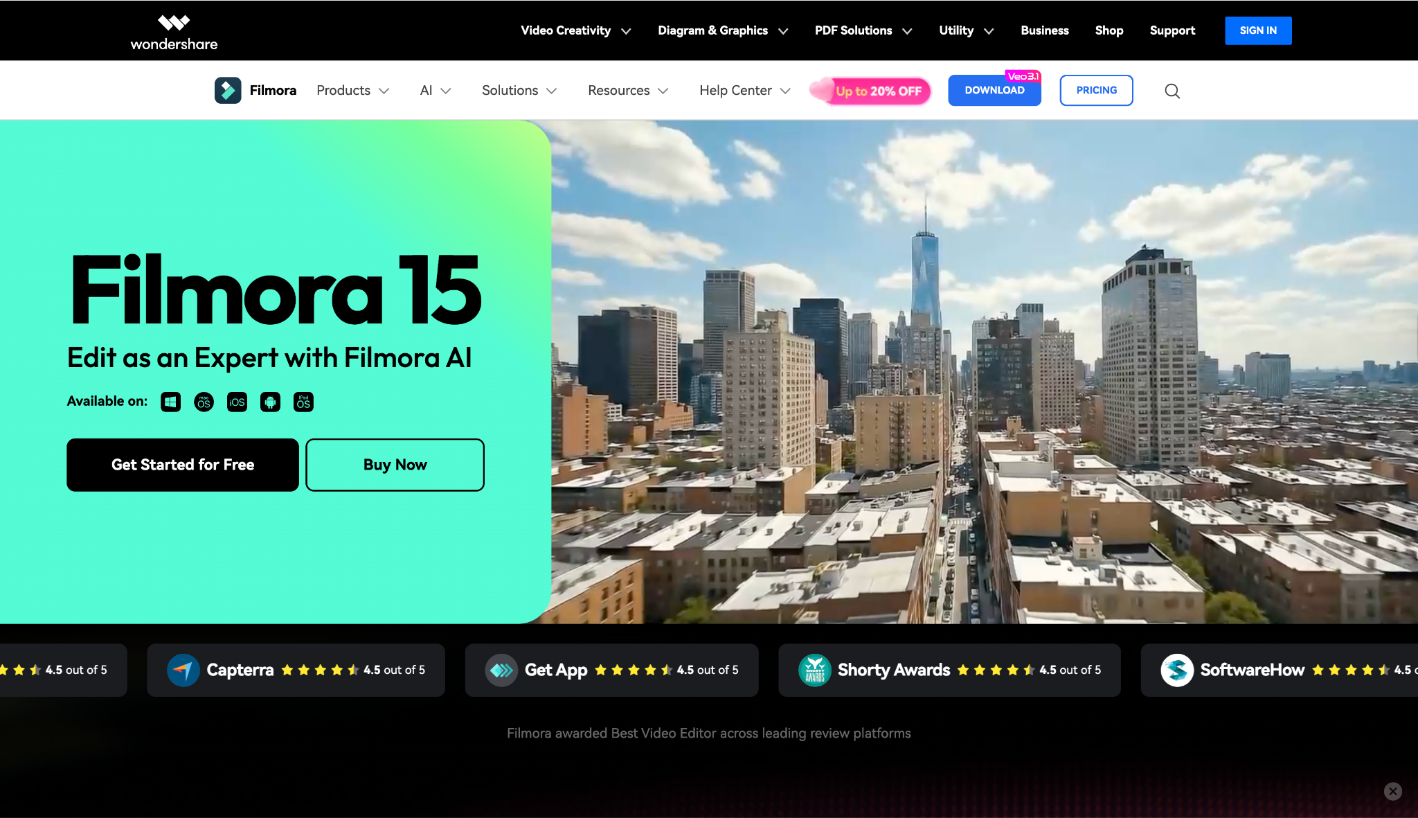 wondershare filmora color correction software