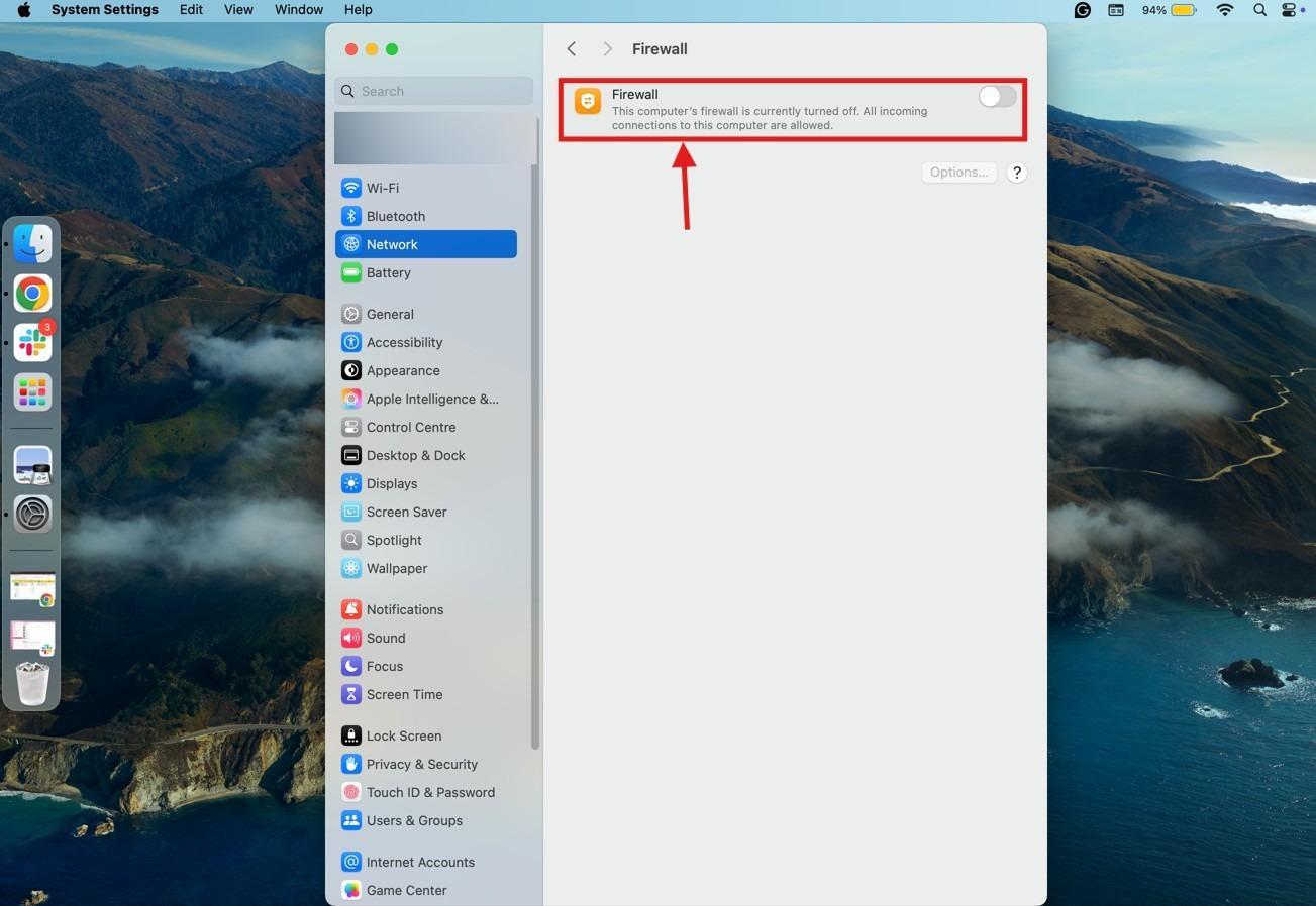vlc mac switch off firewall