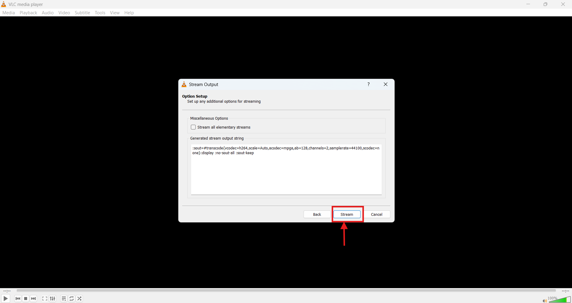 vlc stream youtube video