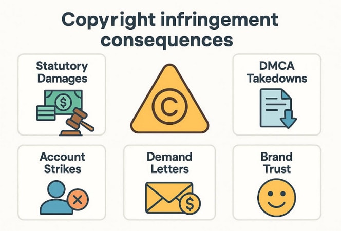 copyright infringement consequences of istock download without watermark