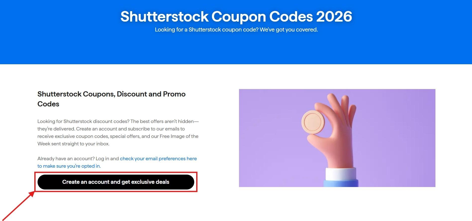 shutterstock educational discount create account