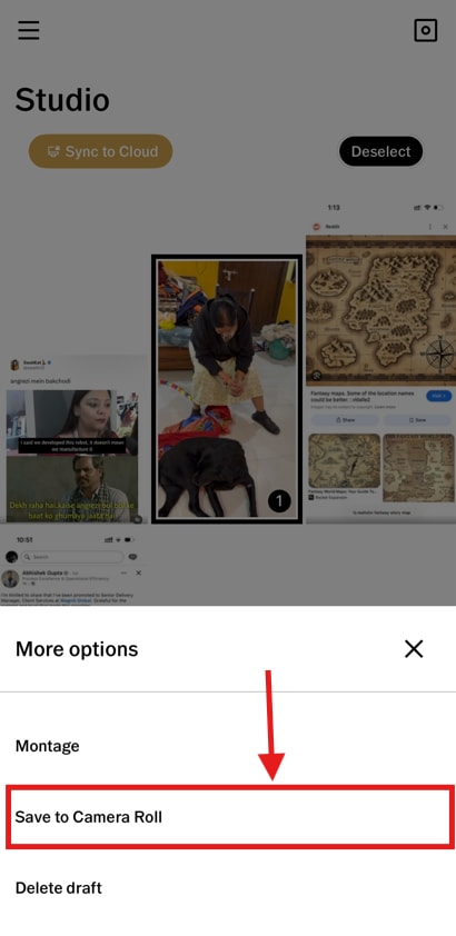 ios vsco save individual image