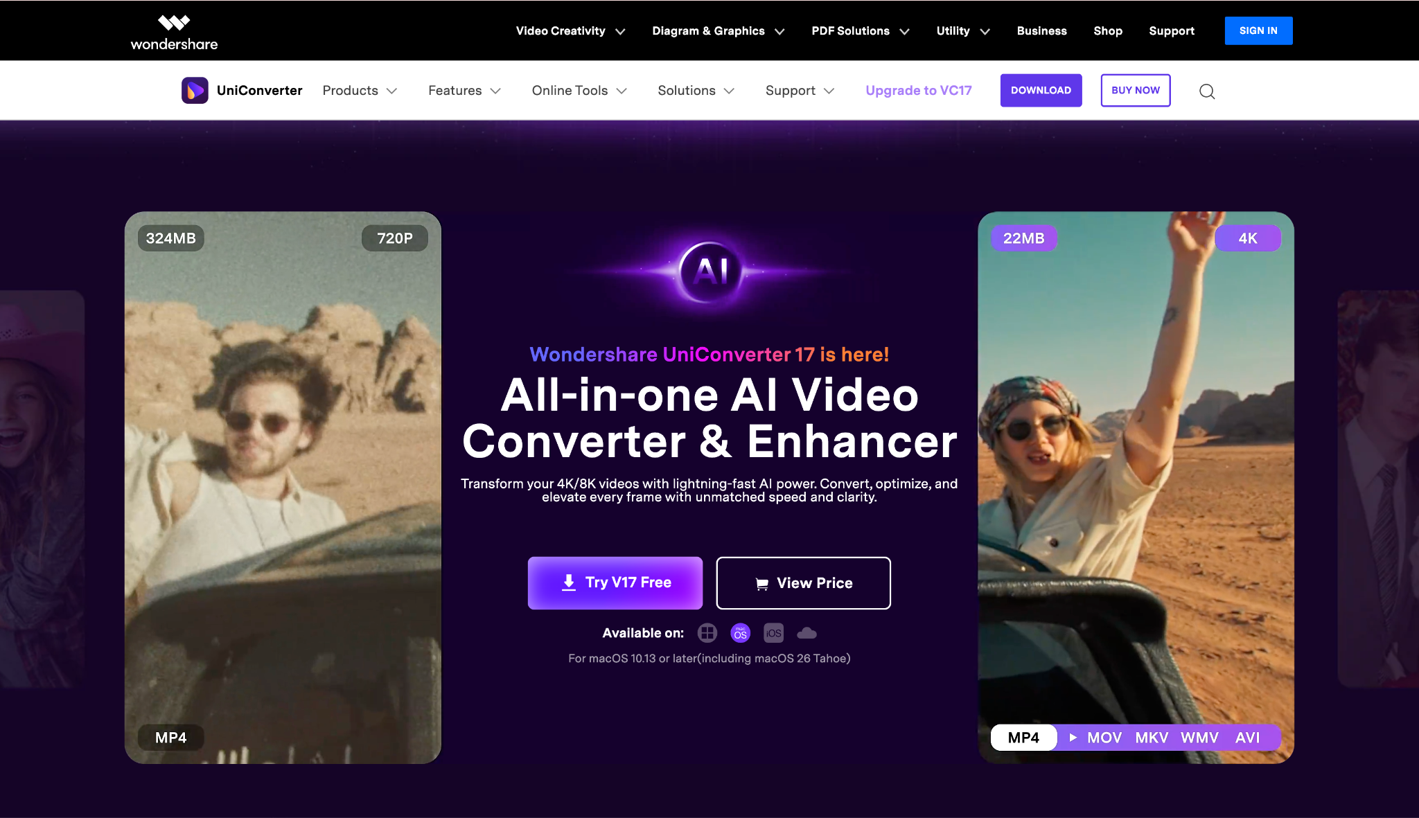 wodershare uniconverter video stabilizer free