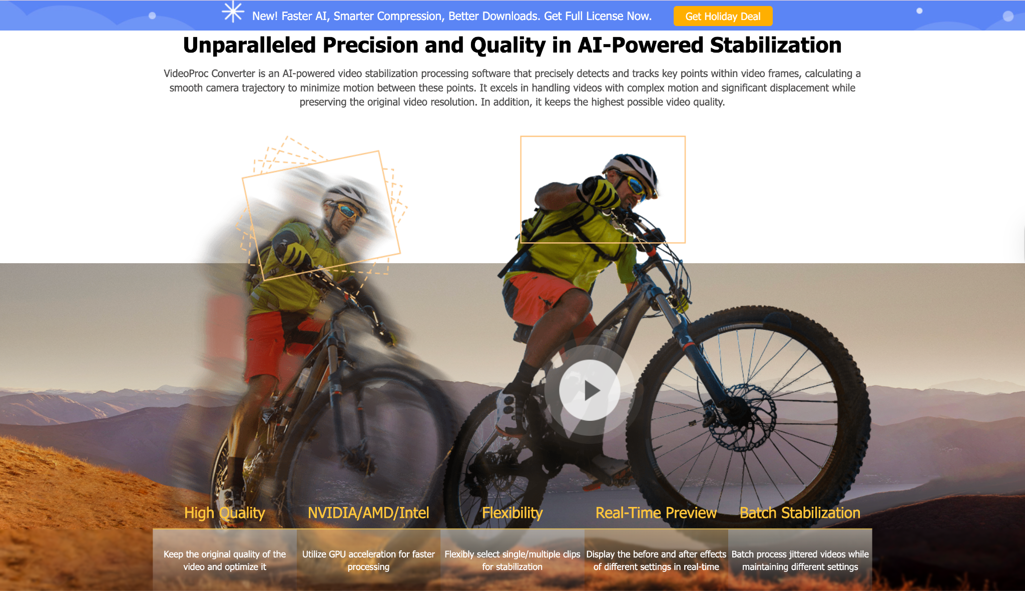videoproc converter ai free video stabilizer