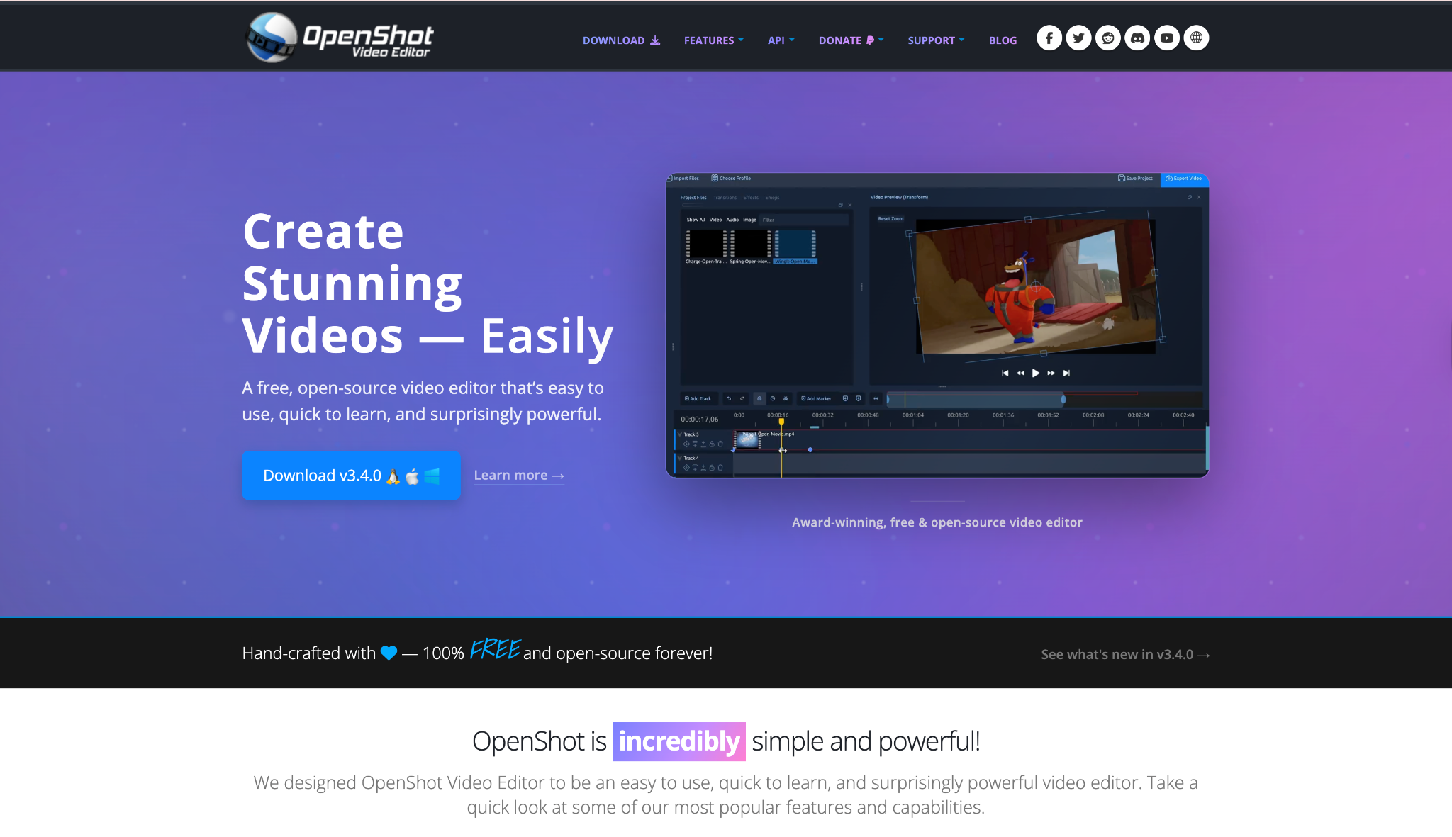 openshot video stabilizer freeware