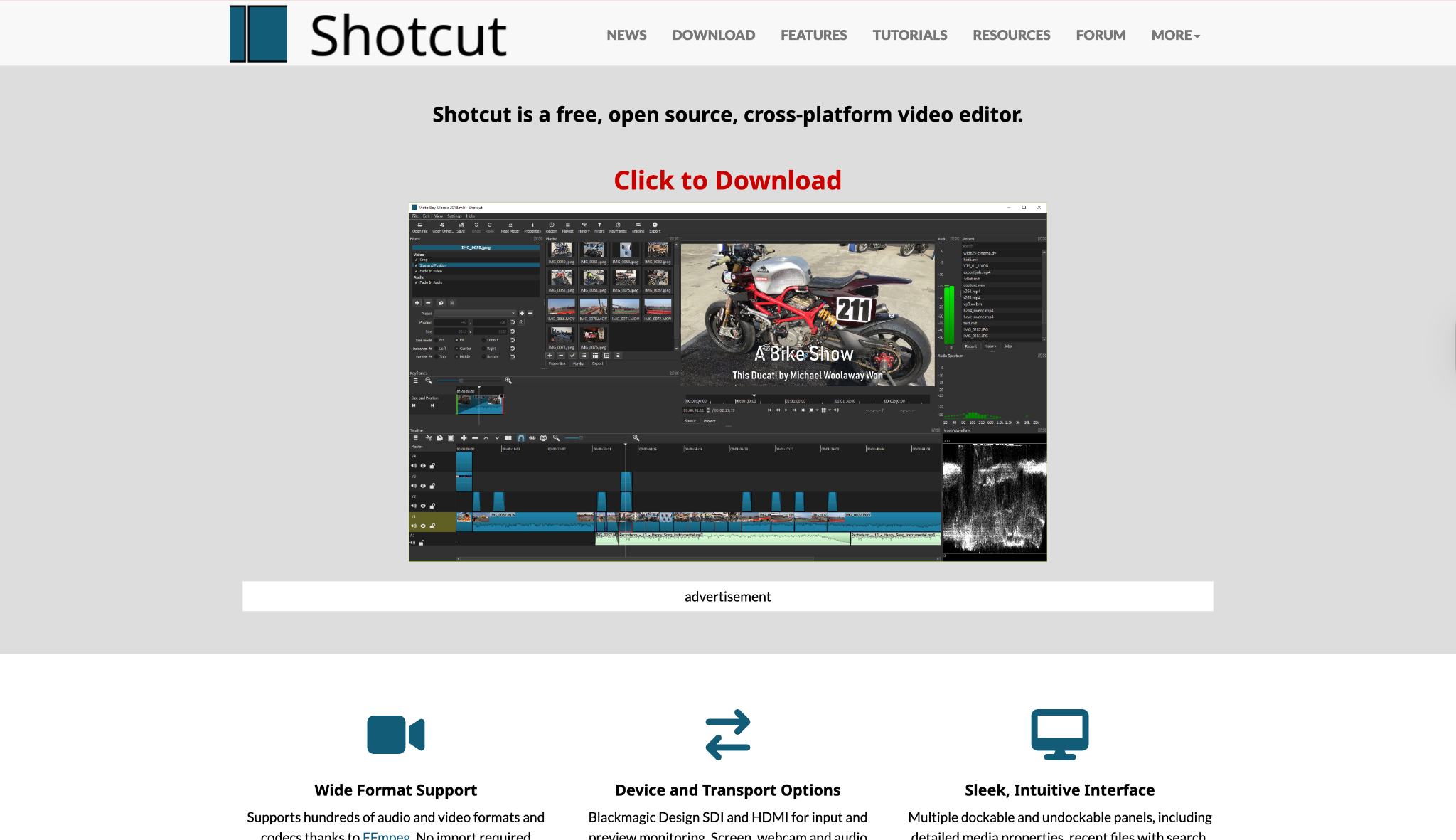 shotcut homepage