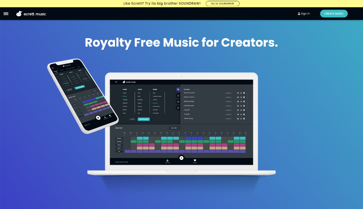 ecrett music homepage