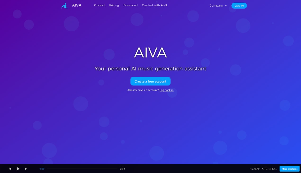 aiva homepage