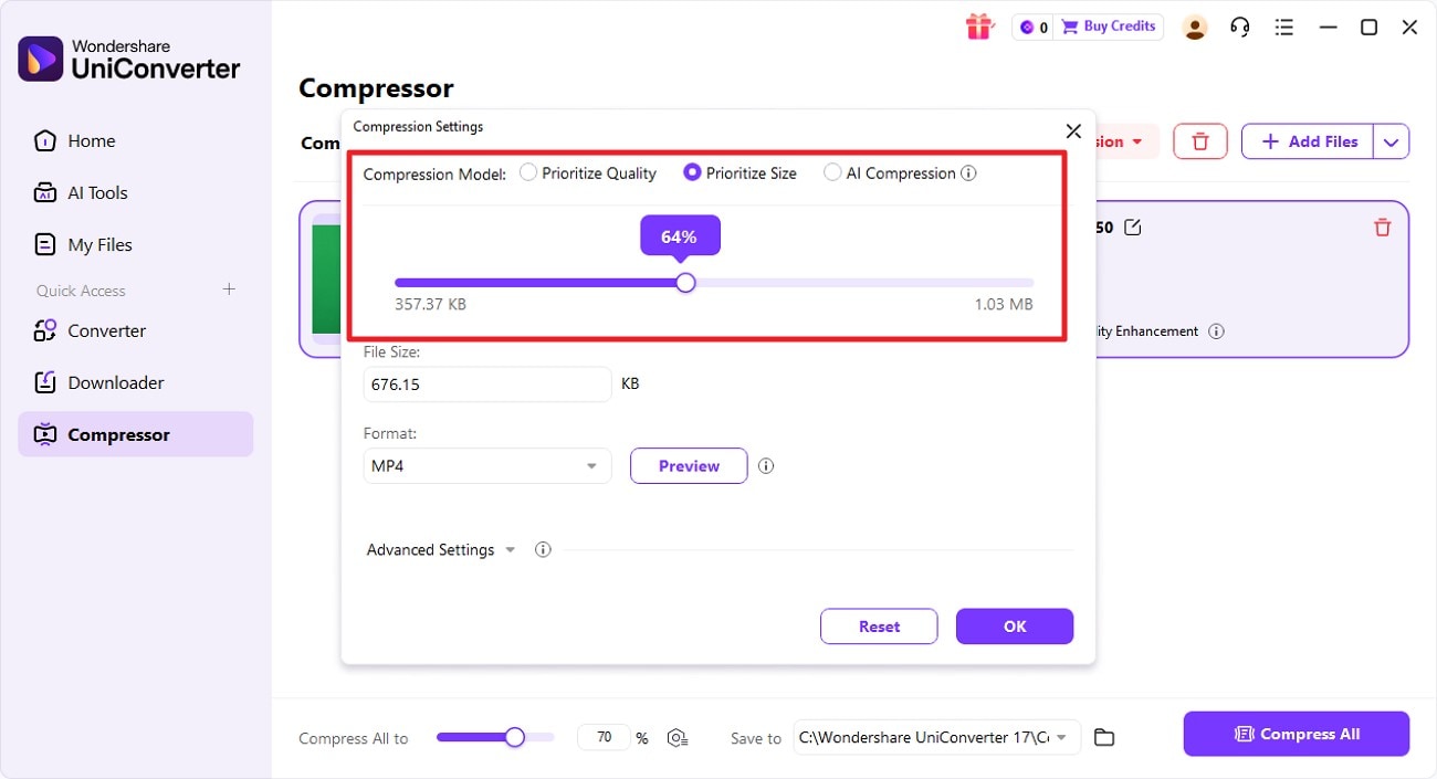 select compression models