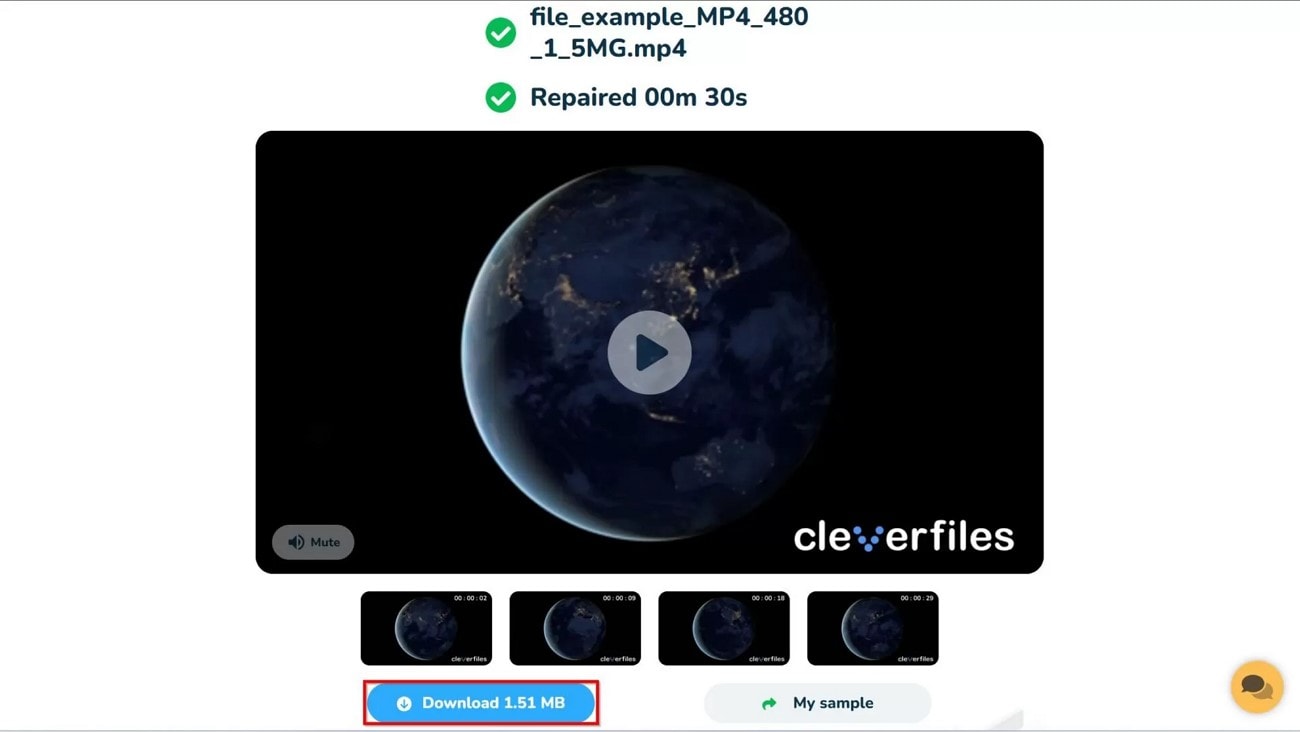 press dowload after preview