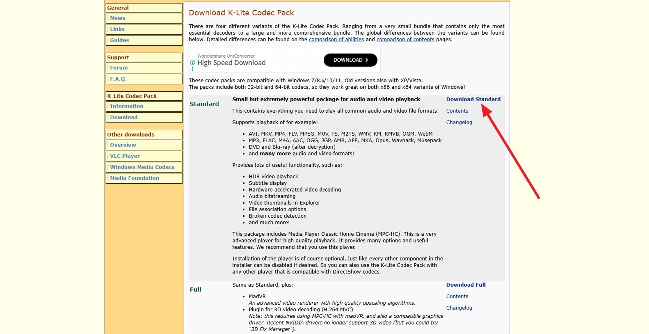 install missing video codecs