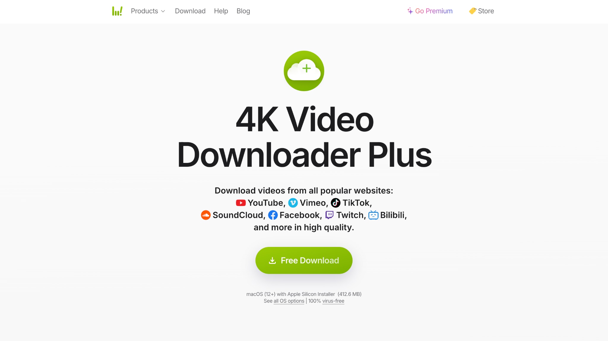4k video downloader plus homepage