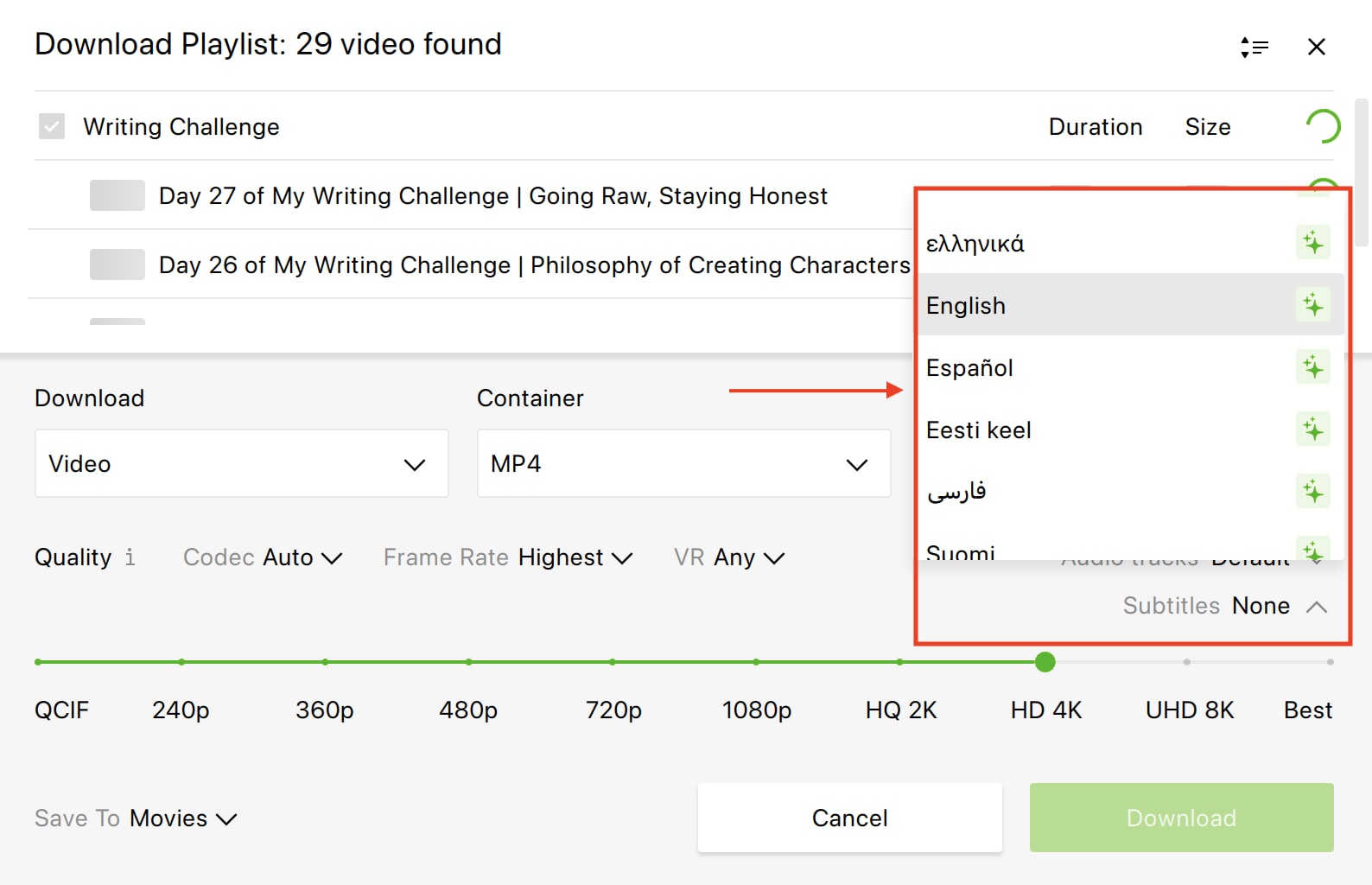 4k video downloader plus subtitle and audio extraction