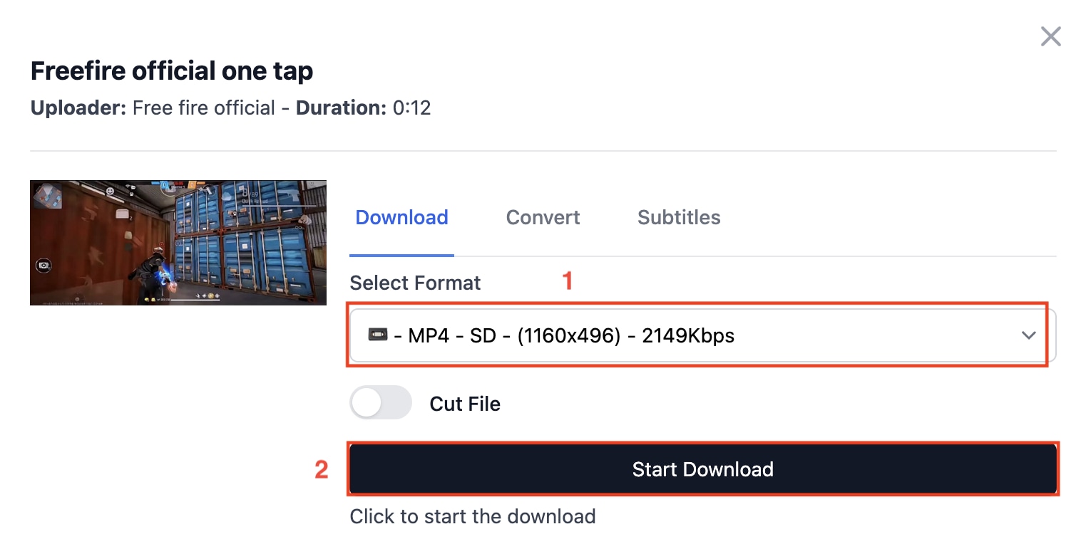 savethevideo start download dailymotion video