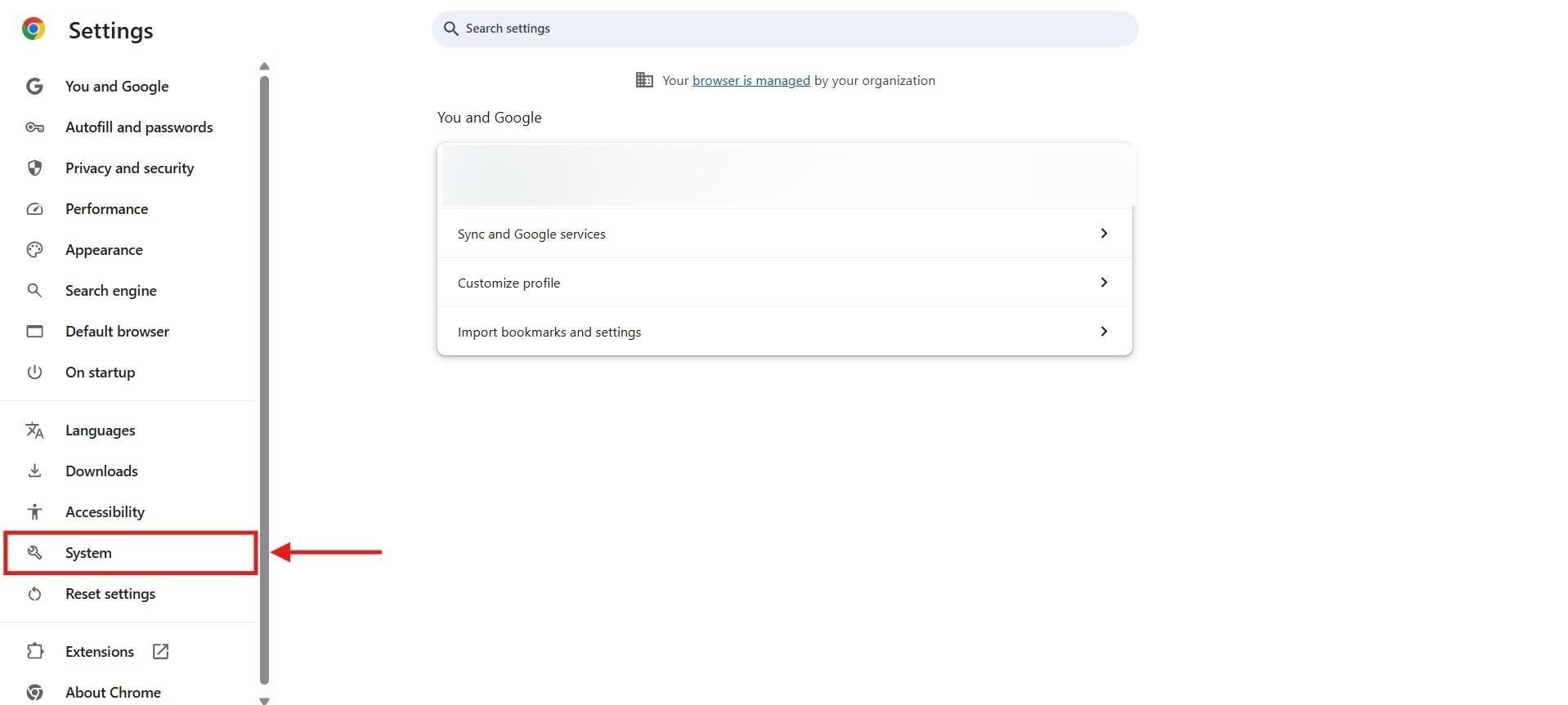 google chrome access system settings