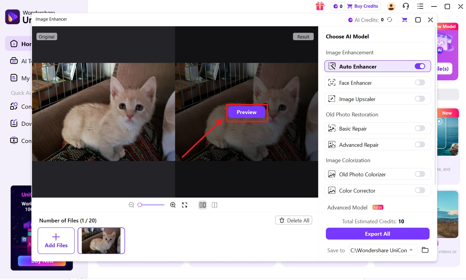 wondershare uniconverter preview