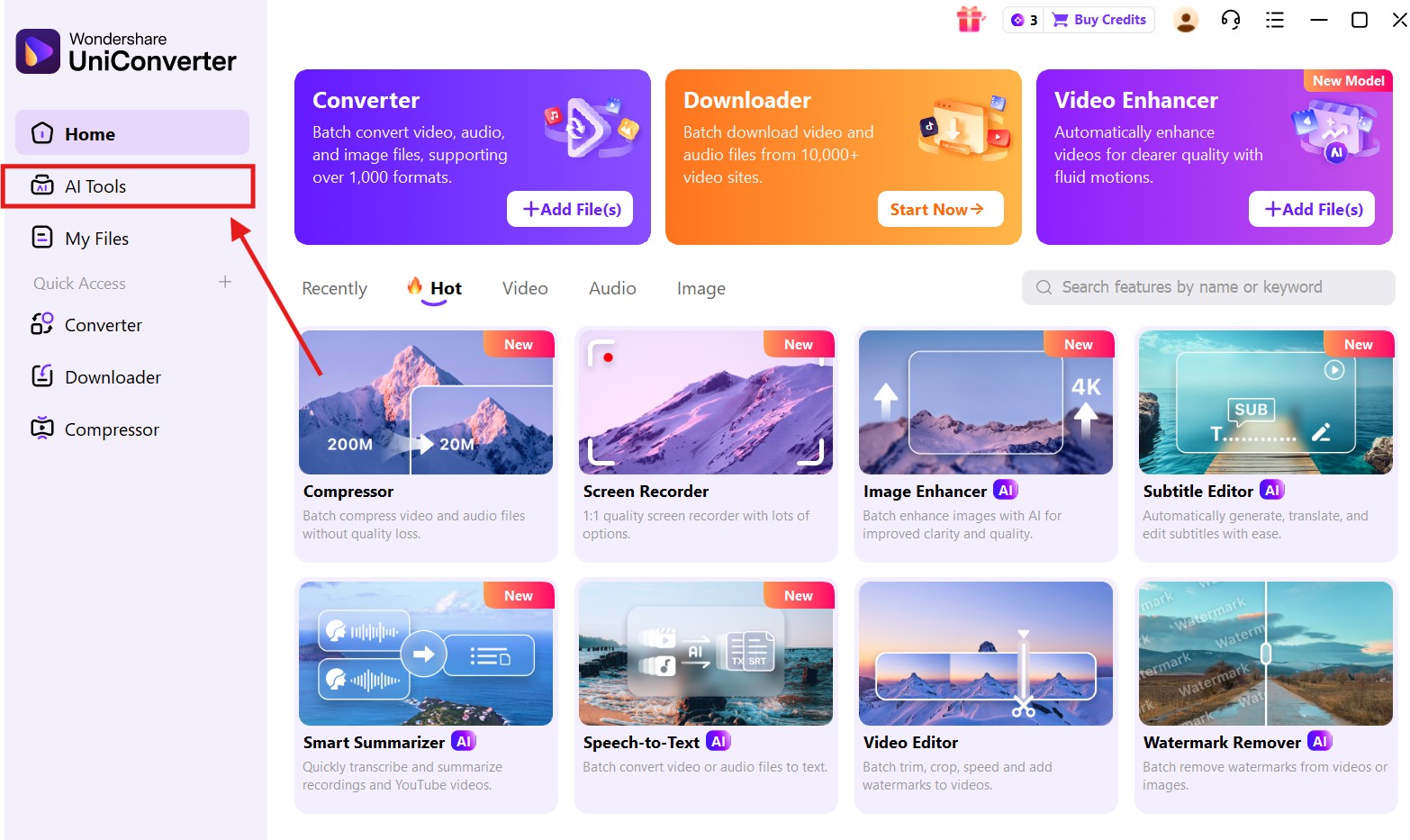 wondershare uniconverter ai tools