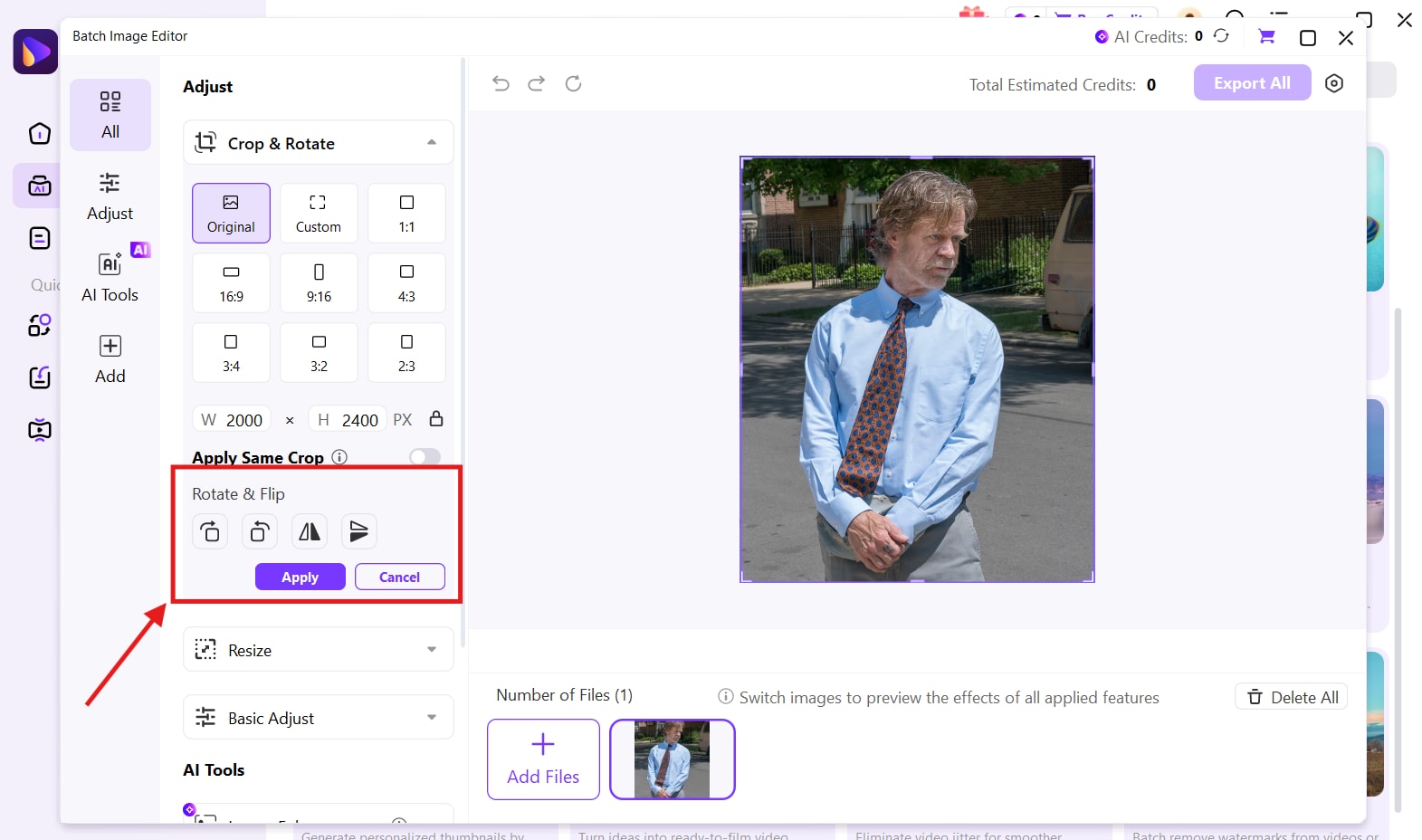 wondershare uniconverter rotate and flip