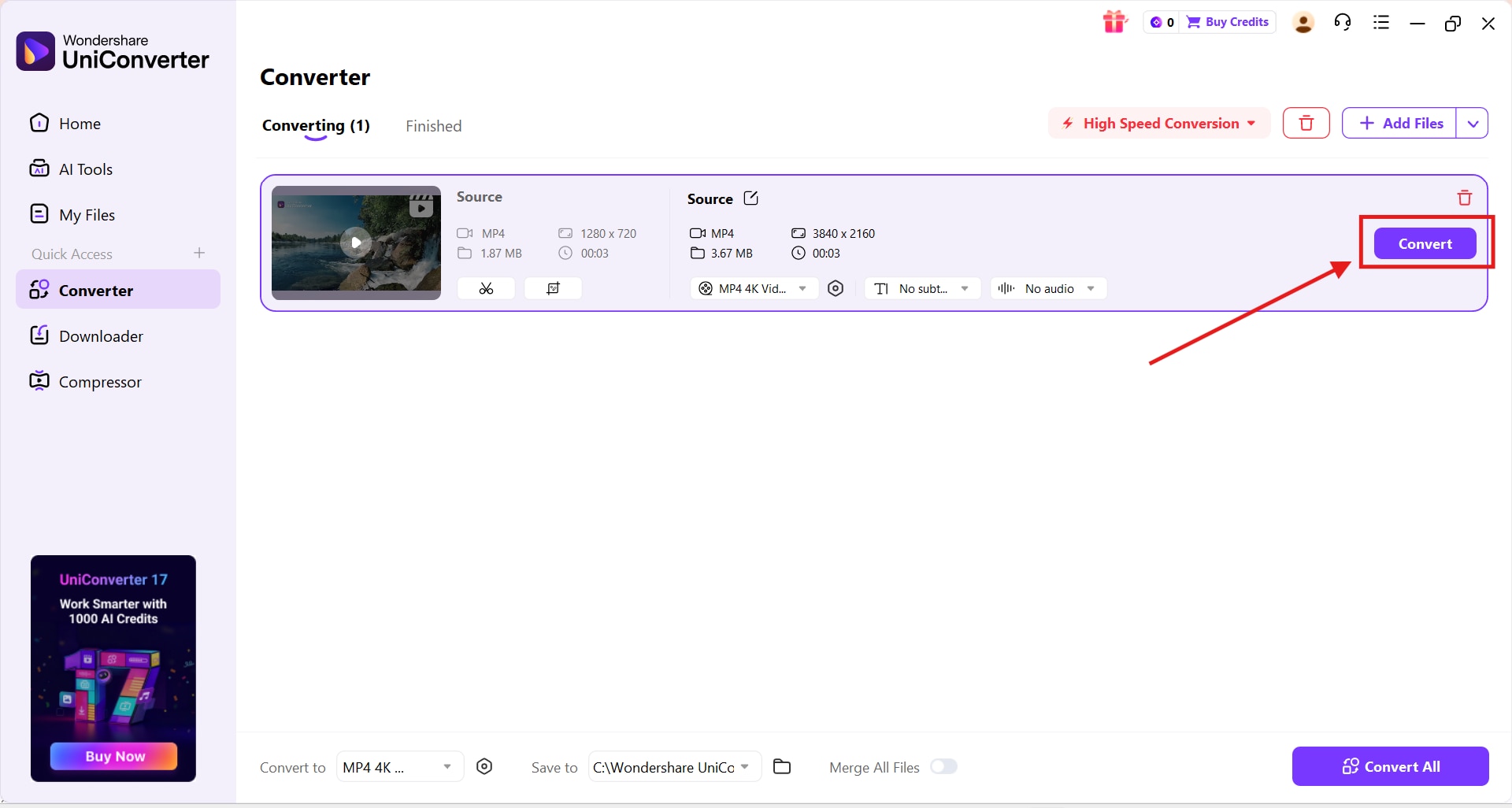 wondershare uniconverter convert