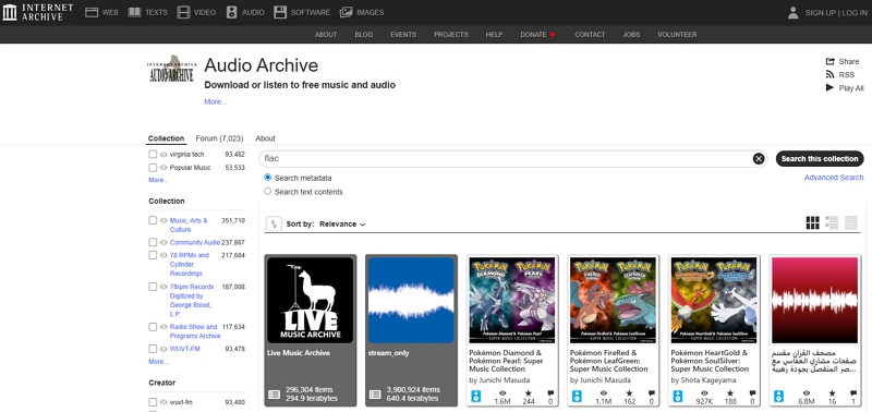 free flac downloader internet archive