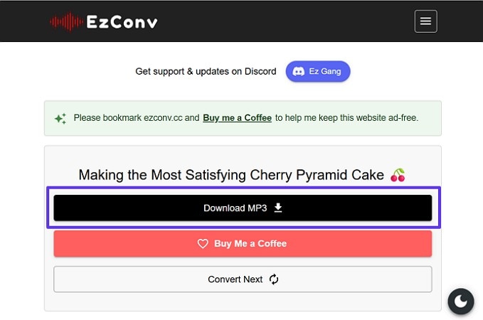 download mp3 button after conversion while checking is ezmp3 safe claims