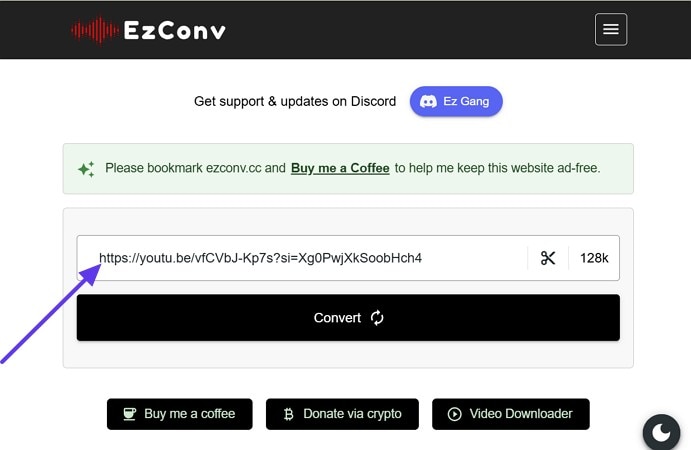 add url in ezcmp3 prompt box