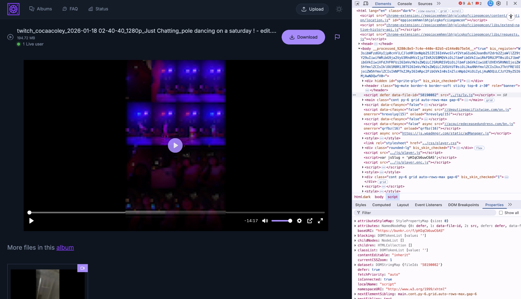 open the inspect window
