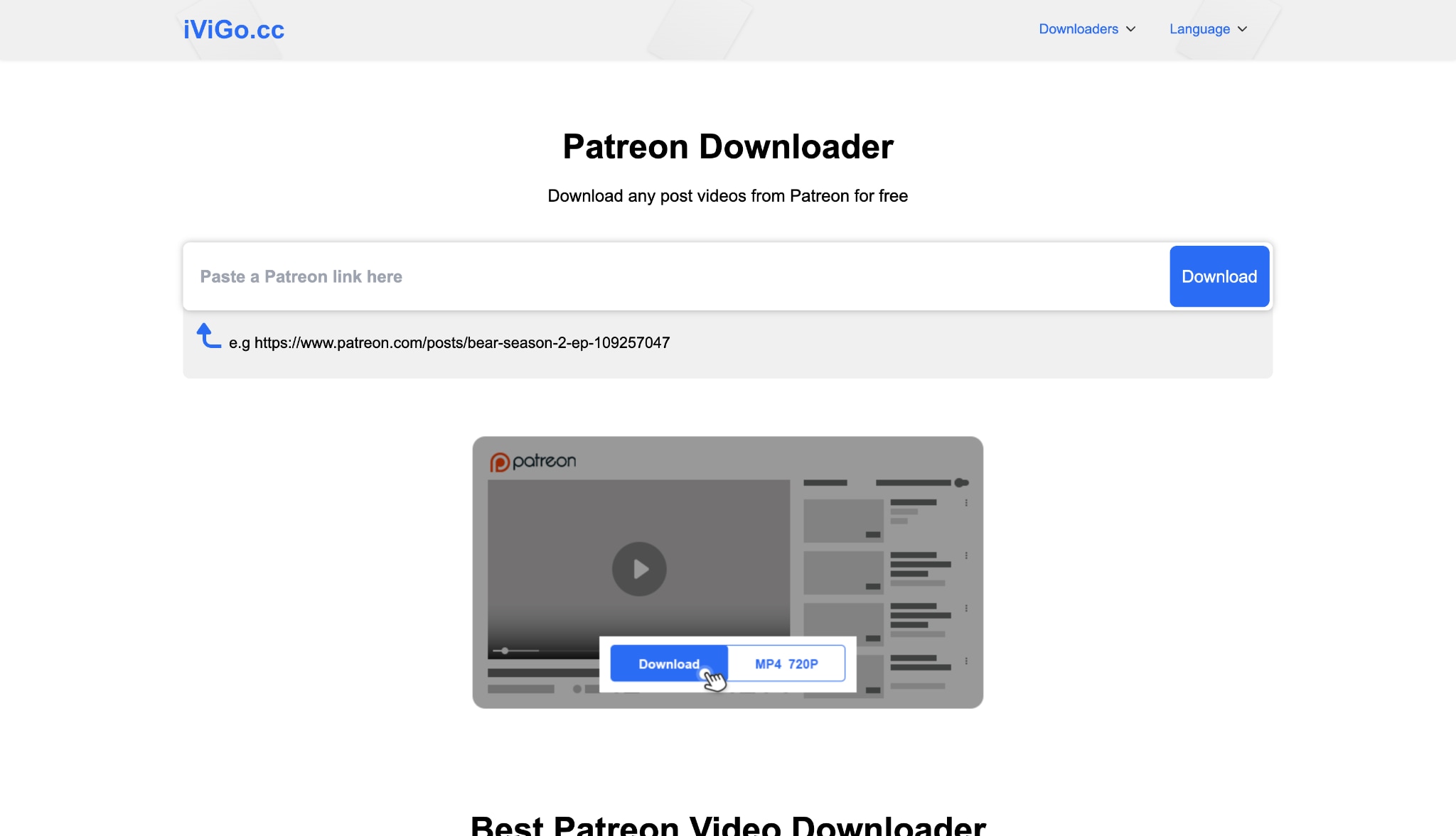 ivigo patreon downloader homepage