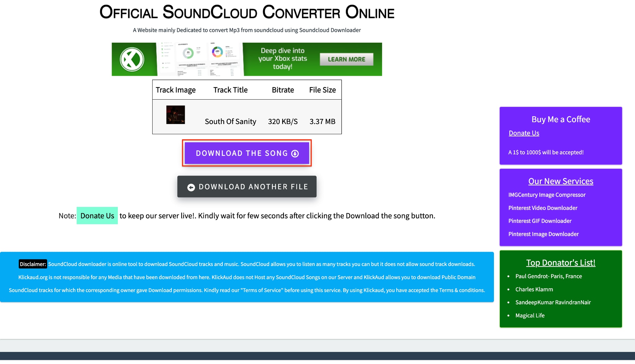 download and save the music to your device